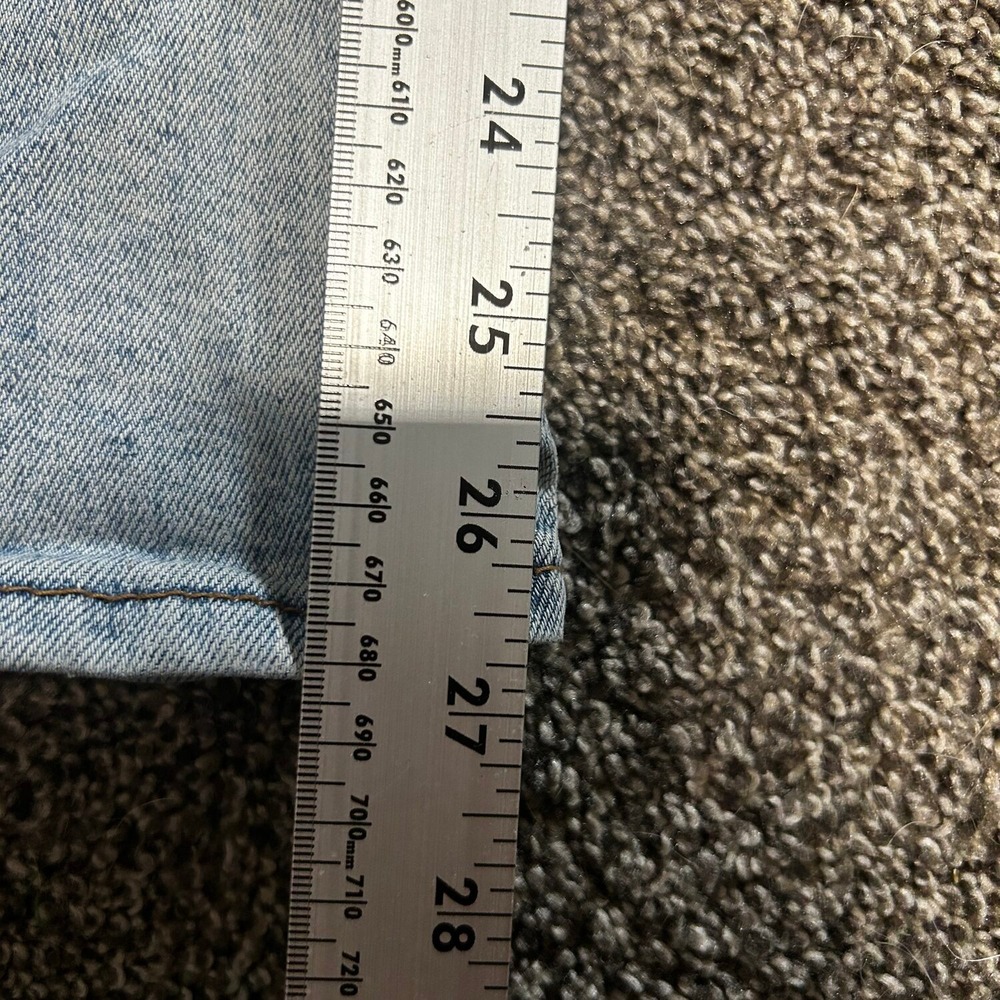 Levi's Wedgie Straight Jeans Womens 25 Light Blue Good Distressed High Rise - Picture 4 of 5
